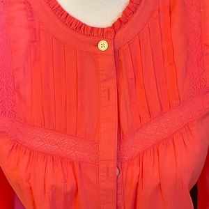 Loft medium worn 1x coral colored lightweight blouse
